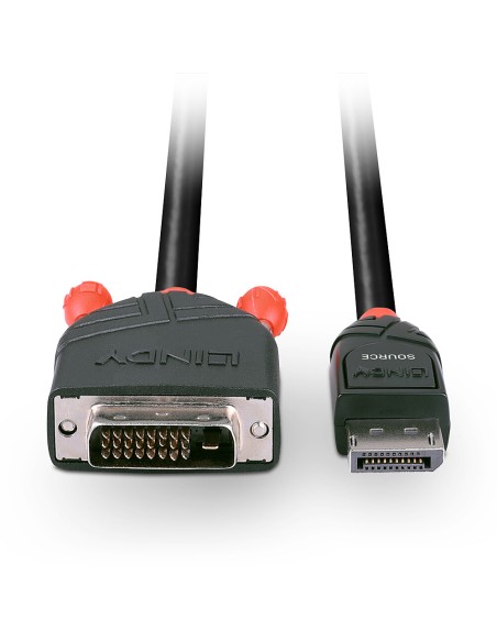 41492 adaptador de cable de vídeo 3 m DVI-D DisplayPort Negro
