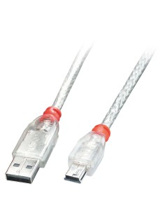 41783 cable USB 2 m USB 2.0 USB A Mini-USB B Transparente