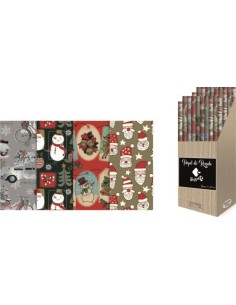 EXP 50 ROLLOS PAPEL REGALO BUSQUETS NAVIDAD 70X100CM