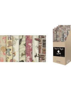 Exp 50 rollos papel regalo busquets reciclado todo ano 70x100cm