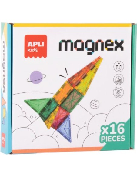 Juego de construccion magnetico 16 piezas magnex