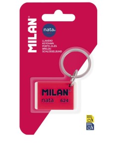 Blister llavero goma milan nata 624