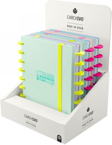 Exp 6 agendas ingeniox my life semana vista a5 neon pastel