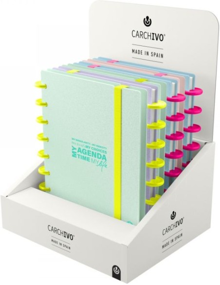 Exp 6 agendas ingeniox my life semana vista a5 neon pastel
