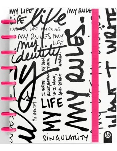 CUADERNO INGENIOX A5 80H RAYAS MY LIFE ROSA