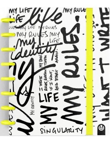 CUADERNO INGENIOX A5 80H RAYAS MY LIFE AMARILLO