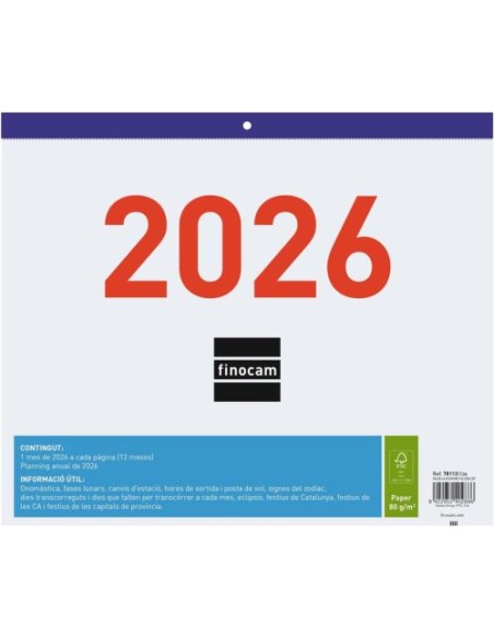 CAT FALDILLA ESCRIBIR 2026 F43 30X24 CATALAN