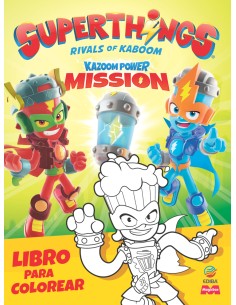 Libro para colorear Superthings Kazoom Power Mission
