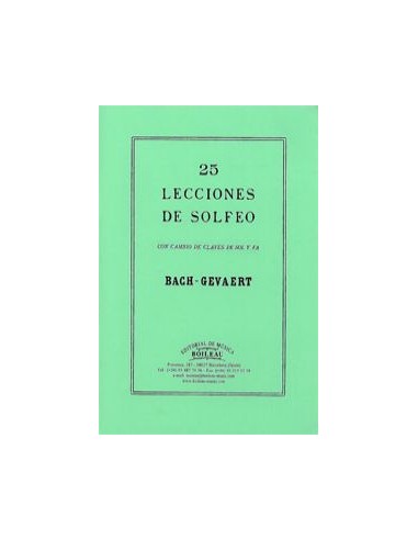 25 lecciones solfeo con cambio claves de Sol y Fa