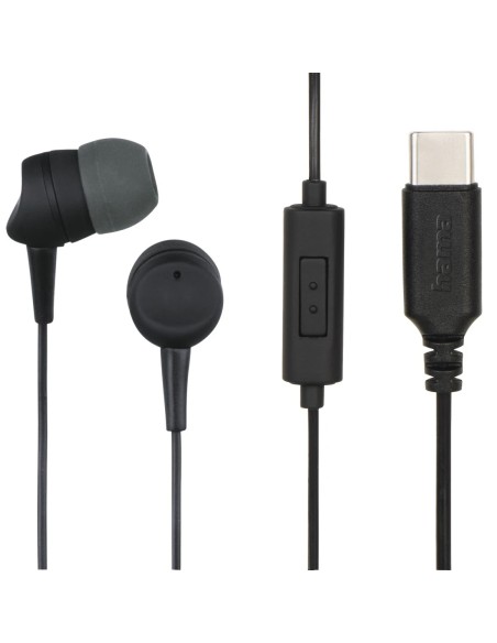 00184192 auricular y casco Auriculares Alámbrico Dentro de oído Llamadas/Música USB Tipo C Negro, Gris Oscuro
