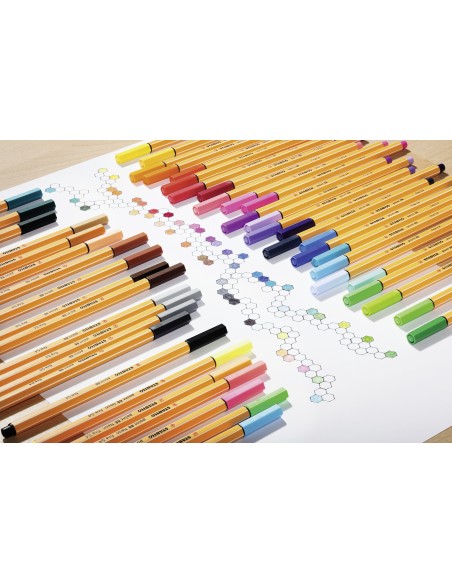  ESTUCHE 10 COLORES STABILO POINT 88 PUNTA DE FIBRA 0,4MM. 