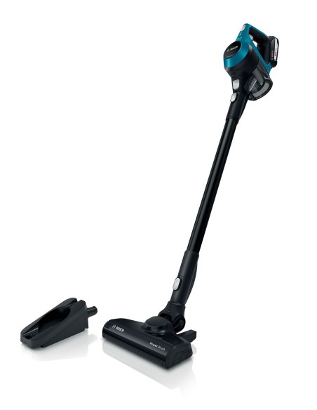 Serie 6 BBS611LAG aspiradora de pie y escoba eléctrica Aspiradora escoba 2 en 1 Batería Secar Sin bolsa 0,3 L Azul 2,5 Ah