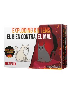 Exploding Kittens EKIEK12ES juego de tablero Exploding Kittens El bien contra el mal 15 min Juego De Cartas Partido
