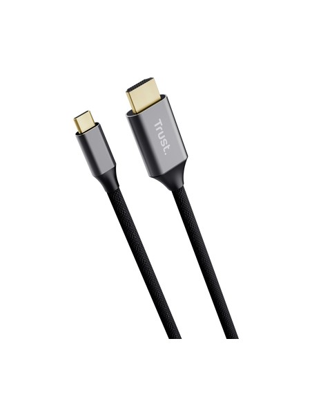 25630 cambiador de género para cable USB-C HDMI Negro, Plata