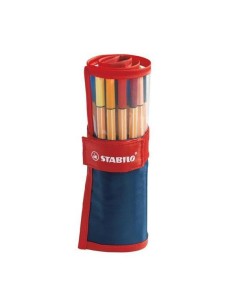  ESTUCHE 25 COLORES ROLLERSET STABILO POINT 88 PUNTA FIBRA 