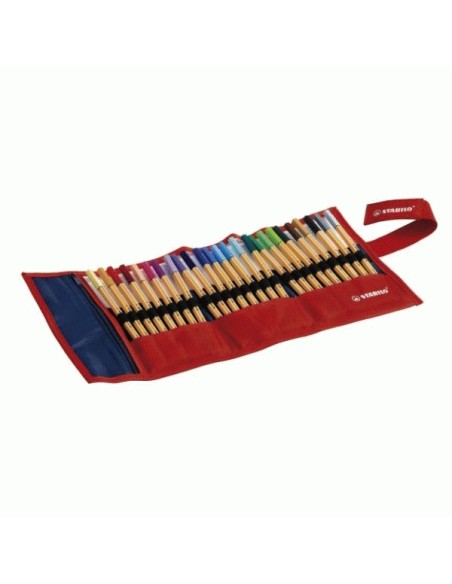  ESTUCHE 25 COLORES ROLLERSET STABILO POINT 88 PUNTA FIBRA 