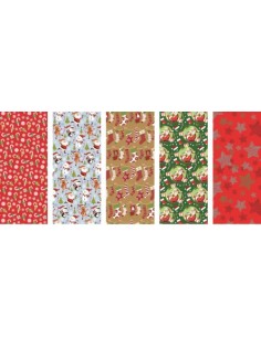 EXP 50 ROLLITOS 70X200CM PAPEL DE REGALO NAVIDAD