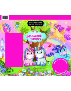 Unicornios y amigos Caleidoscopio para pintar 