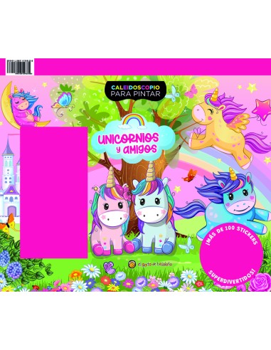Unicornios y amigos Caleidoscopio para pintar 
