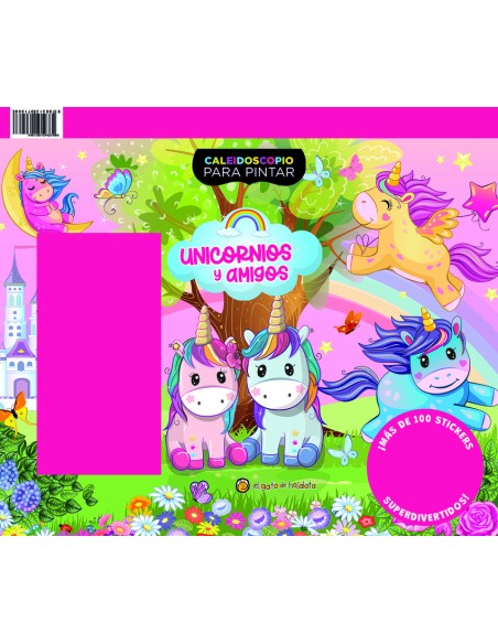 Unicornios y amigos Caleidoscopio para pintar 