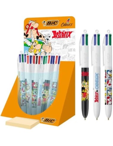 EXP 25 BOLIGRAFOS 4 COLORES DECORADOS ASTERIX PUNTA 1MM