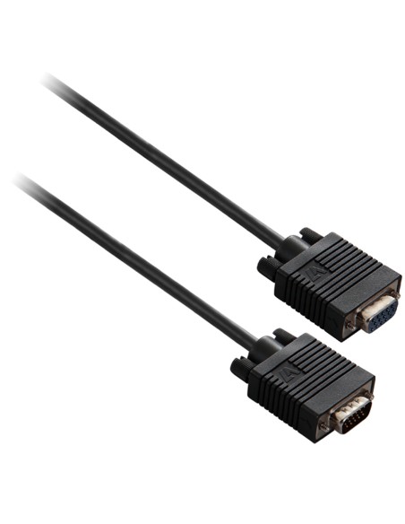 Cable de extensión negro de vídeo con conector VGA hembra a VGA macho 3m 10ft