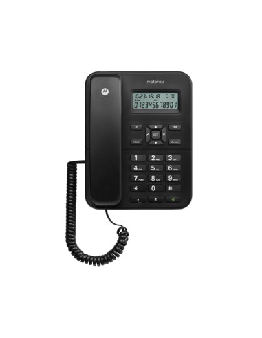 CT202 Teléfono analógico Identificador de llamadas Negro