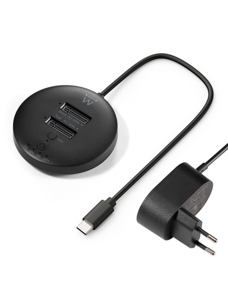 EW7078 base de conexión para disco duro USB 3.2 Gen 1 (3.1 Gen 1) Type-C Negro