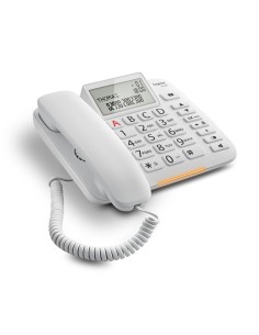 DL380 Teléfono analógico Blanco Identificador de llamadas