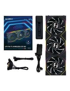 12RTLLCD1W3B sistema de refrigeración para ordenador Carcasa del ordenador Ventilador 12 cm Negro