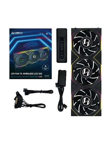 12RTLLCD1W3B sistema de refrigeración para ordenador Carcasa del ordenador Ventilador 12 cm Negro