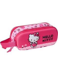 PORTATODO DOBLE 3D HELLO KITTY 3D 21x8x6cm