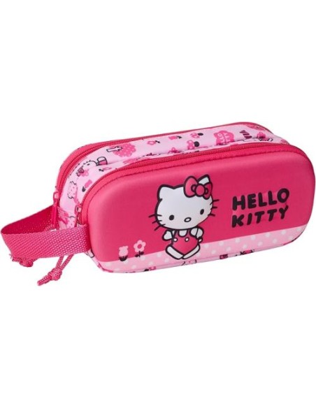 PORTATODO DOBLE 3D HELLO KITTY 3D 21x8x6cm