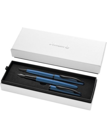 Set boligrafo estilografica jazz noble aguamarina