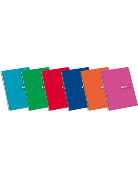 ENRI CUADERNO ESPIRAL FOLIO T/ DURA 80H DOBLE PAUTA 3MM COLORES SURTIDOS -5U-