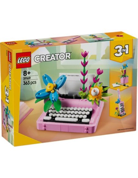 MAQUINA DE ESCRIBIR CON FLORES 3 EN 1 LEGO