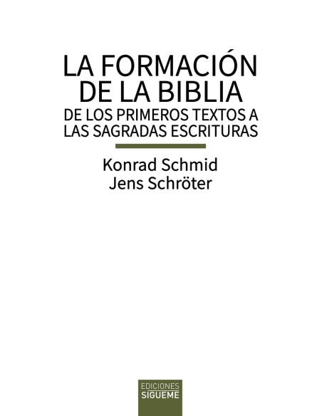 La formacion de la Biblia