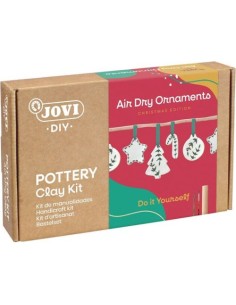 Kit de manualidades para hacer decoracion navidena con pasta endurecible Air Dry