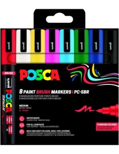 Estuche 8 colores posca pc5br 8c colores basicos surtidos