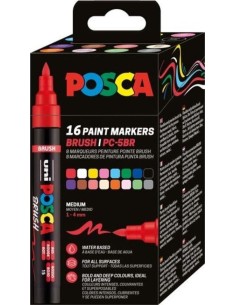 CAJA 16 ROTULADORES PC 5BR GAMA COMPLETA ARCO IRIS