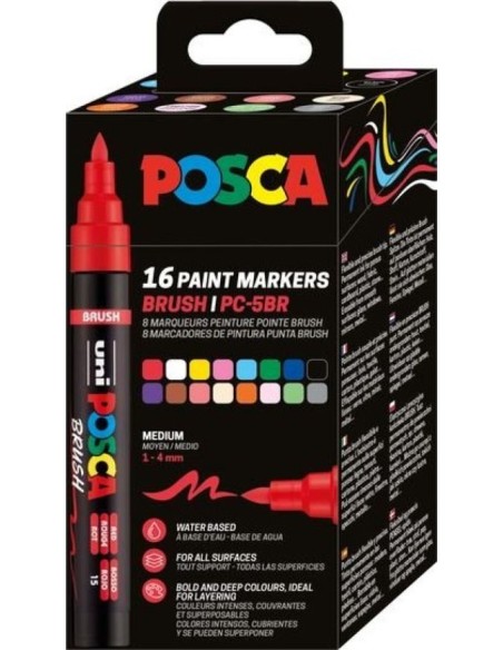 CAJA 16 ROTULADORES PC 5BR GAMA COMPLETA ARCO IRIS