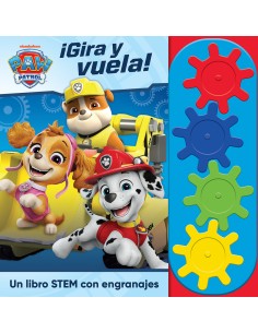 GIRA Y VUELA LIBRO STEAM CON ENGRANAJES PATRULLA CANINA