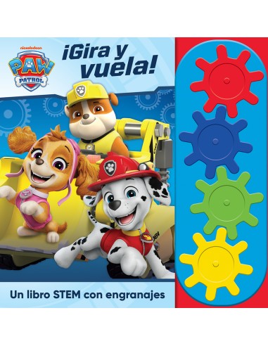 GIRA Y VUELA LIBRO STEAM CON ENGRANAJES PATRULLA CANINA