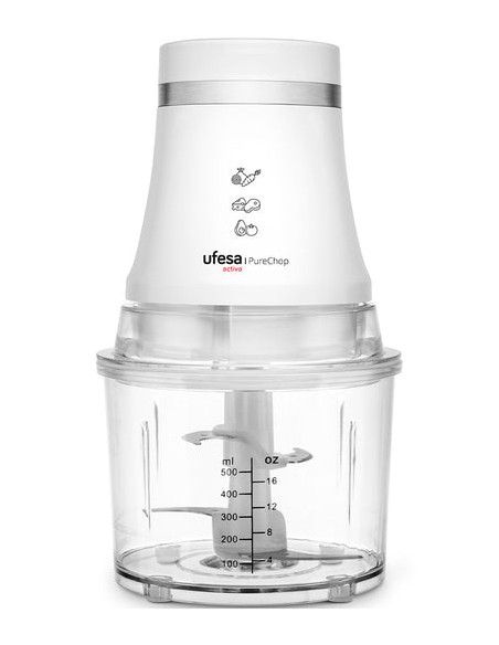 70506147 picadora eléctrica de alimentos 0,5 L 400 W Transparente, Blanco