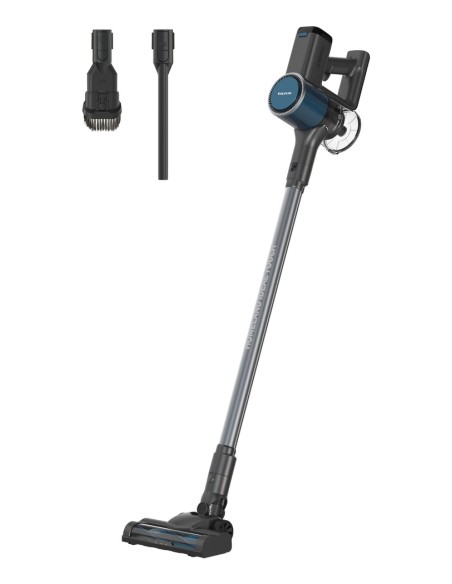 Homeland Ideal Touch Aspiradora escoba 2 en 1 Corriente alterna Secar Ciclónico Sin bolsa 0,6 L 180 W Negro, Azul 2,2 Ah