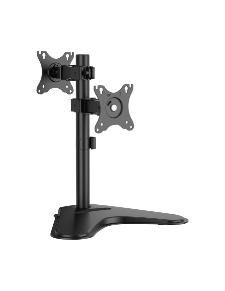 Soporte de Mesa Eco Inclinable y Rotable para 2 Monitores/POS 8kg de 17"-32", Negro
