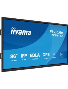 TE8615A-B1AG pantalla de señalización Panel plano interactivo 2,17 m (85.6") Wifi 550 cd / m² 4K Ultra HD Negro Pantalla táctil 