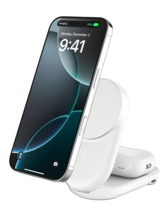 Qi2 Fitness tracker, Auriculares, Smartphone, Reloj inteligente Blanco USB Cargador inalámbrico Carga rápida Interior
