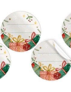 ROLLO 250 ETIQUETAS REDONDAS REGALITOS