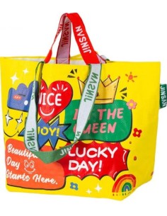 Bolsa woven bag grande 54x35x20cm pp lucky day